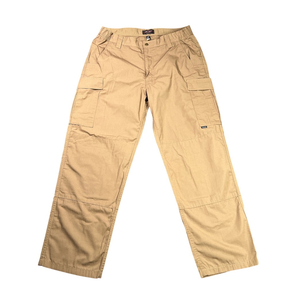 TRU-SPEC Men's 38x32 24-7 Series Tactical Cargo Pants Brown Ripstop 81227-Y83